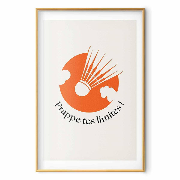 Poster - Shuttlecock Against the Orange Sun