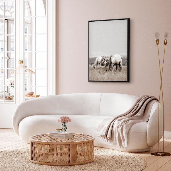 Quadro - White Horses (1 Part) Vertical
