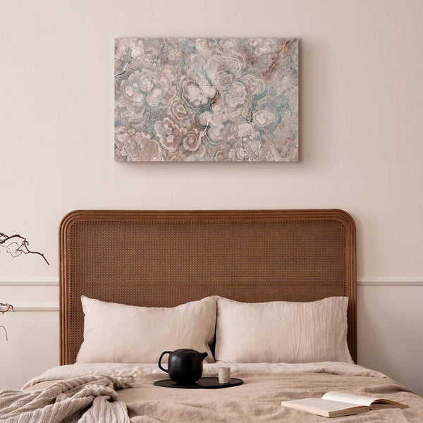 Quadro - Marble flowers – natural stone structure in pastel colours