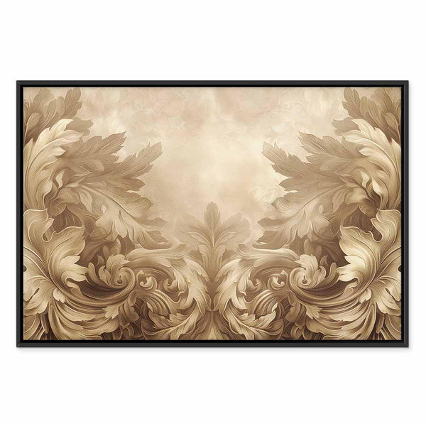 Quadro - Carved Baroque Ornaments Rich Composition in Sepia Colors