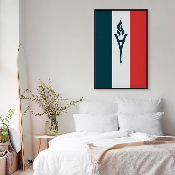 Quadro - Torch Against the Backdrop of the French Flag