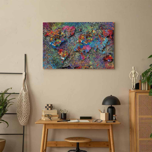 Quadro - Map: Jackson Pollock inspiration