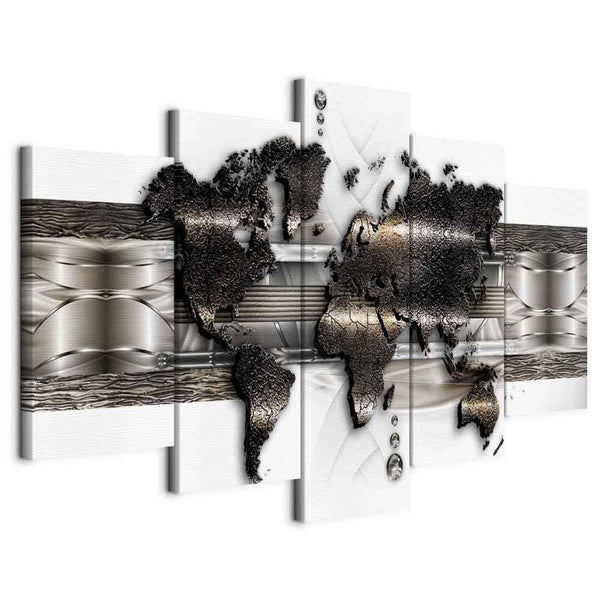 Quadro - Metal World Map II