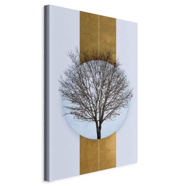 Quadro - Circle of Nature (1-part) - Tree Branches in Round Composition