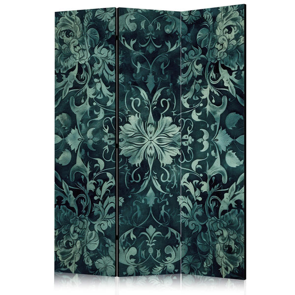 Paravento - Oriental Carpet Pattern - Emerald Ornaments and Rubbed Patterns
