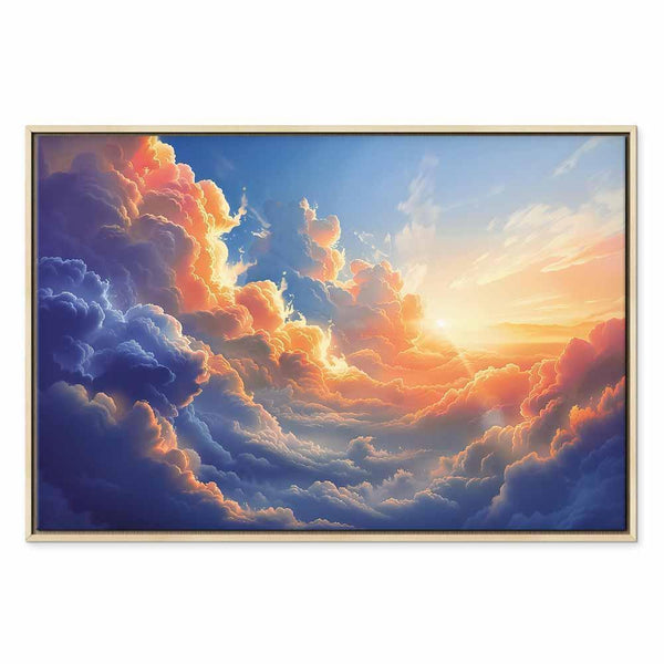 Quadro - Sunset Over a Cloudy Sea: A Wonderful Symphony of Colors
