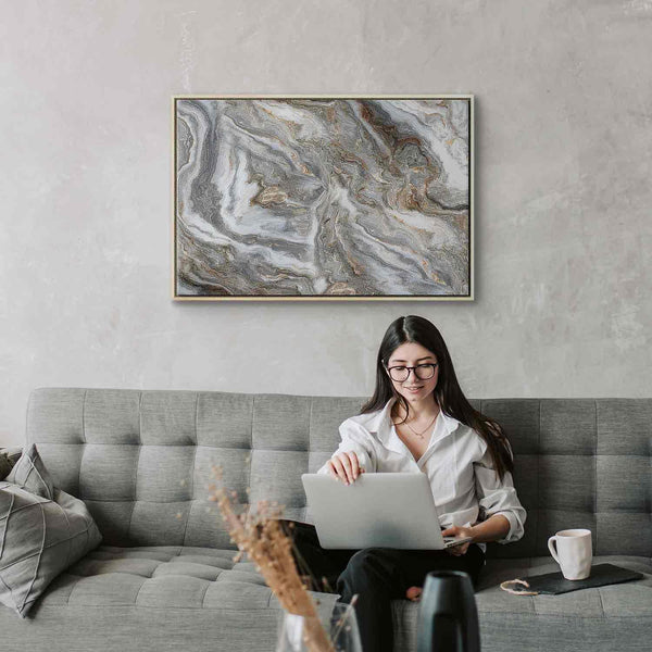 Quadro - Stone abstractions – marble structures in neutral shades