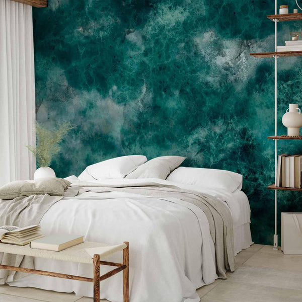 Carta da parati - Malachite respite - modernist abstract background with texture