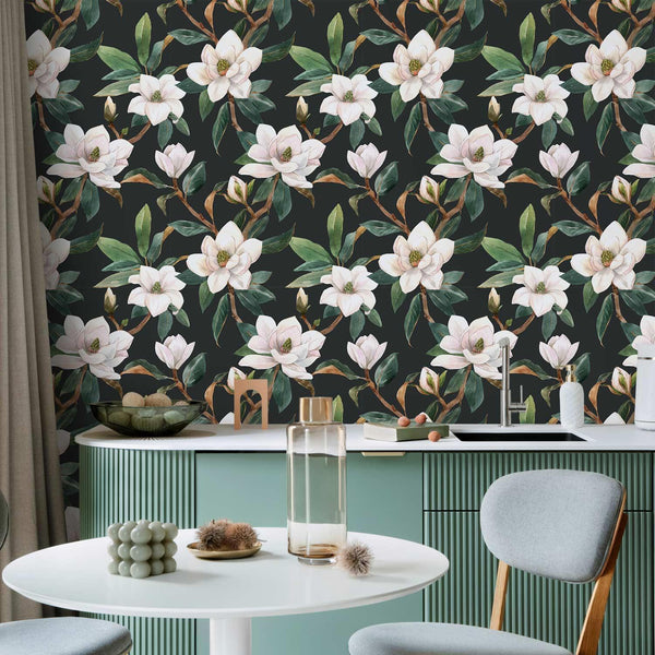 Tappezzeria murale - White Magnolias