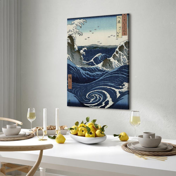 Quadro - Utagawa Hiroshige – View of the Naruto whirlpools at Awa
