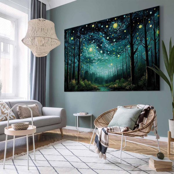 Quadro XXL - Starry night - a modern version of Van Gogh's night sky