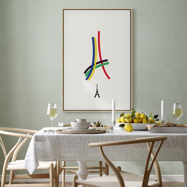 Quadro - Eiffel Tower - Colorful Graphics - Abstraction