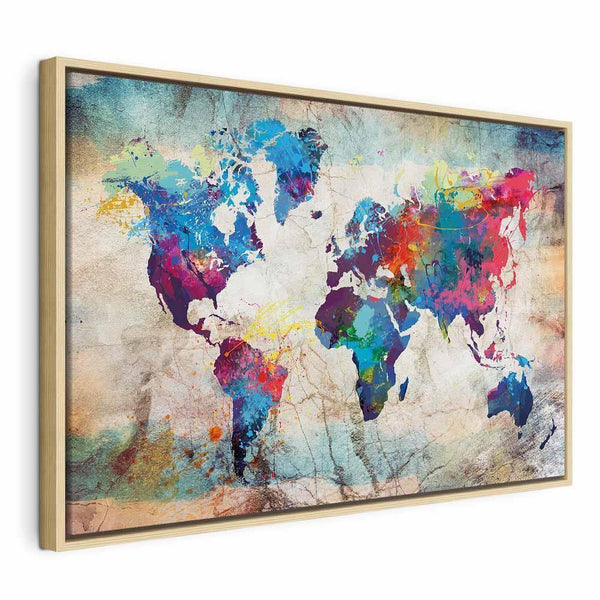 Quadro - World Map: Colourful Madness
