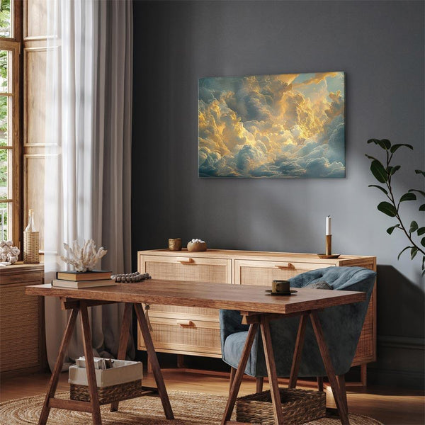 Quadro - Last Breath of the Day: Clouds Illuminated by Evening Glow