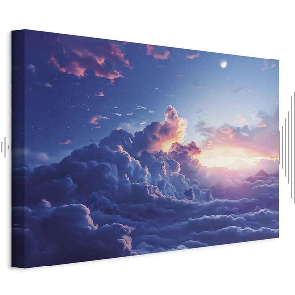 Quadro - Night Concert in the Mountains: Clouds Illuminated by the Last Rays of the Sun