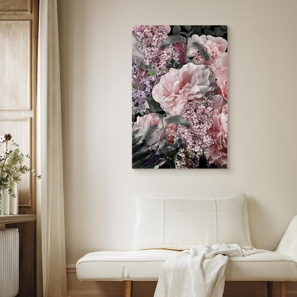 Quadro - Among Flowers (1-part) - Blooming Plants in Nature's Colors