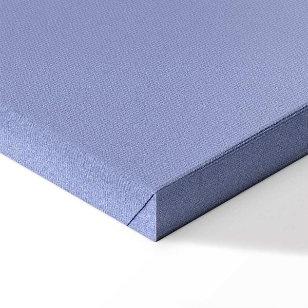 Quadro - Lines and Symmetry - Expressive White Grid on a Blue Background