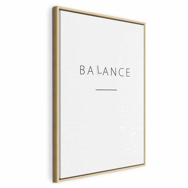 Quadro - Balance of Words (1-part) - Black English Text on White