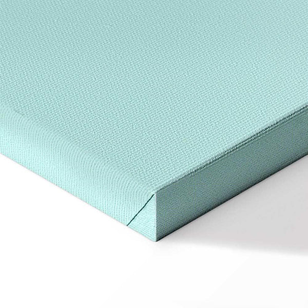 Quadro - Metallic Form - Abstract Sculpture on a Mint Background with a Purple Halo