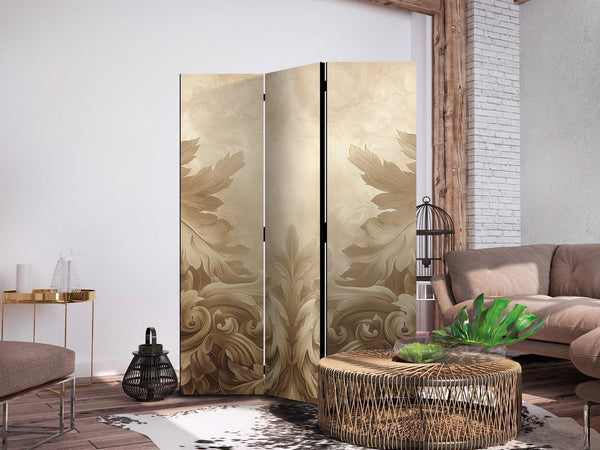 Paravento - Carved Baroque Ornaments - Rich Composition in Sepia Colors