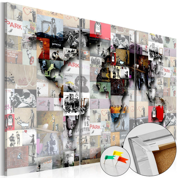 Quadro di sughero - Modern World's Map