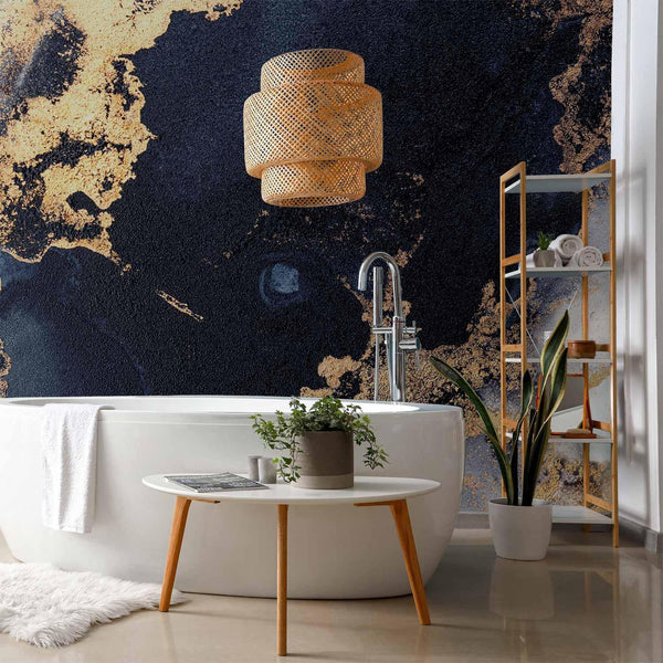 Carta da parati - Marble and Garnet - Abstract Textured Pattern Inspired by a Starry Sky