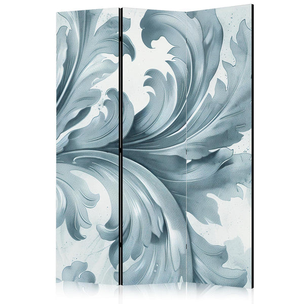 Paravento - Stone Baroque Ornaments in Light Shades of Gray and Blue