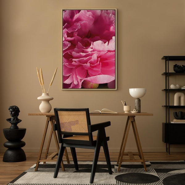 Quadro - Blossom of Beauty (1-part) - Pink Peony Flower Embraced by Nature