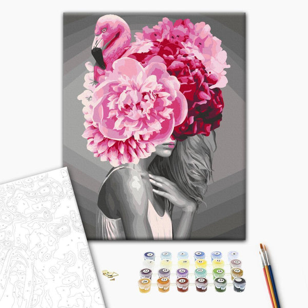 Quadro fai da te - Flamingo Girl