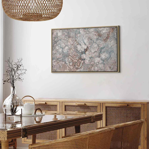 Quadro - Marble flowers – natural stone structure in pastel colours
