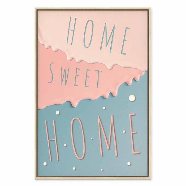 Quadro - Inscriptions: Home Sweet Home (1 Part) Vertical
