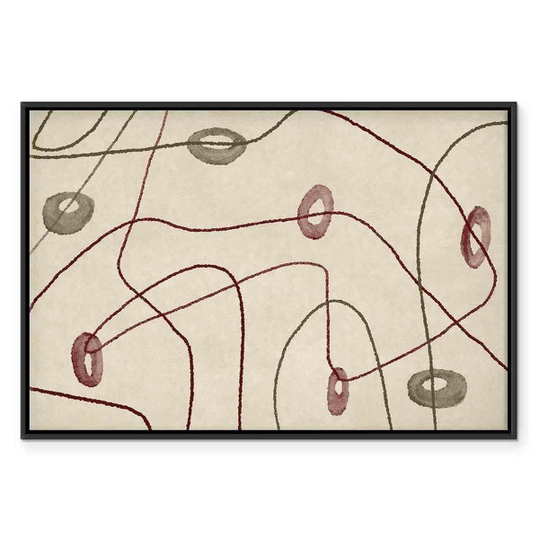 Quadro - Lines and shapes – bead labyrinth on a pale washed background