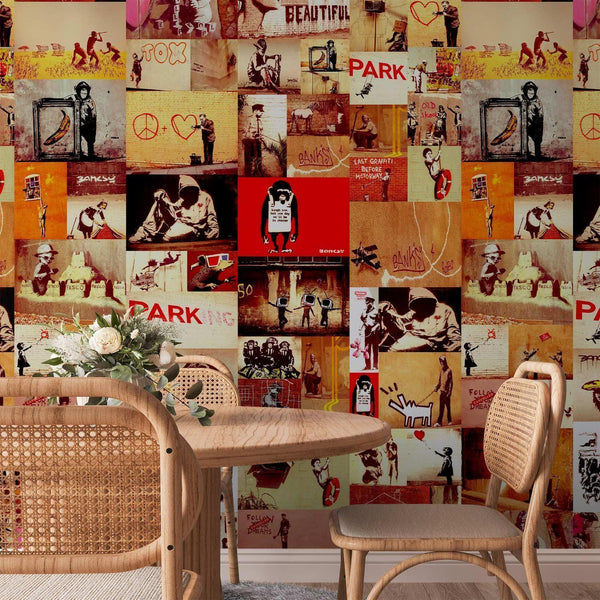 Tappezzeria murale - Collage - Banksy