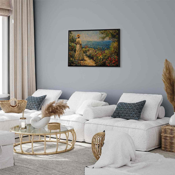Quadro - Nostalgic impression - a pensive woman contemplating