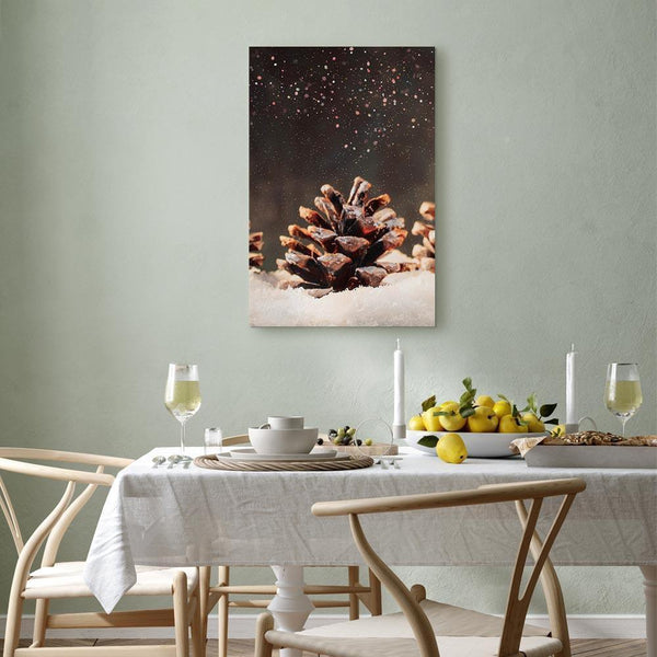 Quadro - Winter Pine Cone (1 Part) Vertical