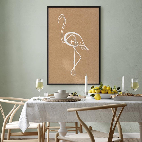 Quadro - White Flamingo (1 Part) Vertical