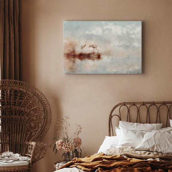 Quadro - Cranes in the Morning (1 Part) Wide