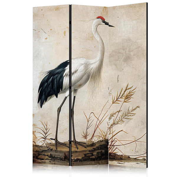 Paravento - Birds from an old engraving - vintage-style illustration depicting a heron and a crane