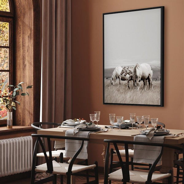 Quadro - White Horses (1 Part) Vertical