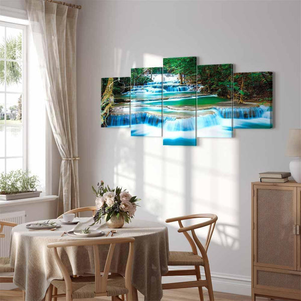 Quadro - Blue Waterfall in Kanchanaburi, Thailand