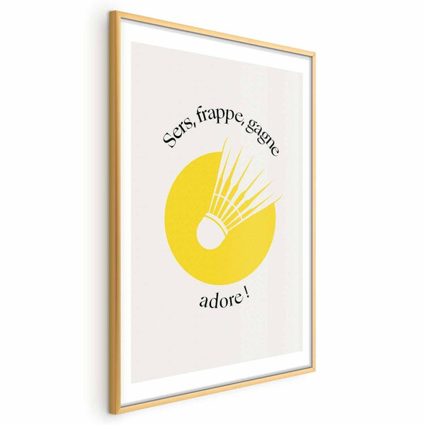 Poster - Shuttlecock Against the Yellow Sun
