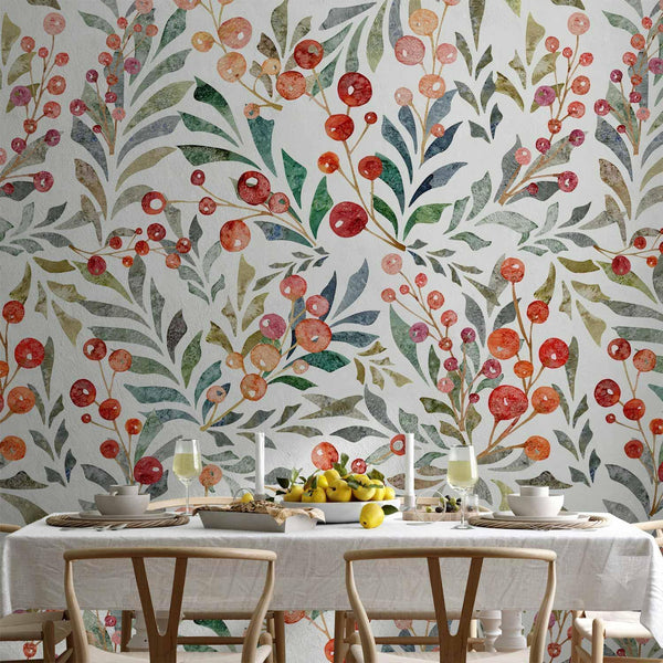 Carta da parati - Leaves of Red Berries