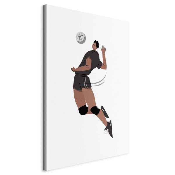 Quadro - Volleyball Player on a White Background - Illustration