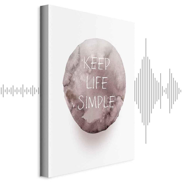 Quadro - Keep Life Simple (1 Part) Vertical