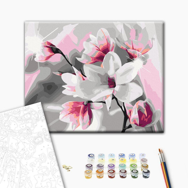 Quadro fai da te - Magnolia (Grey Background)
