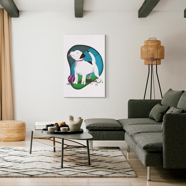 Quadro - Dog and Ball (1 Part) Vertical
