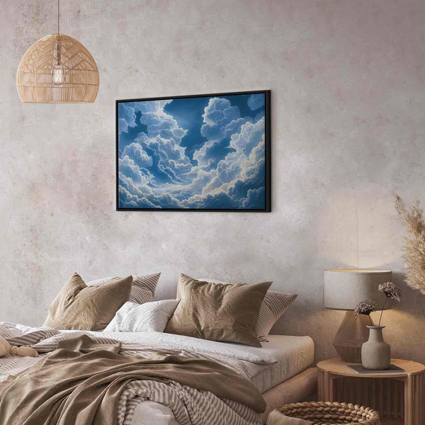 Quadro - Blue Sky Breaking Through White Fluffy Clouds