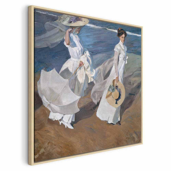 Quadro - Joaquín Sorolla y Bastida – Strolling along the Seashore