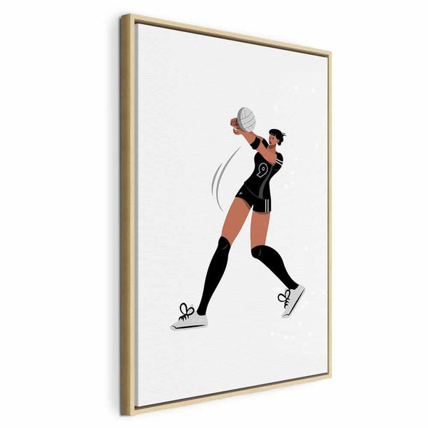 Quadro - Female Volleyball Player Illustration