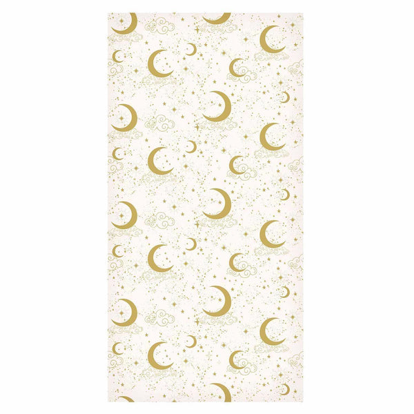 Tappezzeria murale - Moonlit Nights - Delicate Moons and Clouds in a Warm Tone